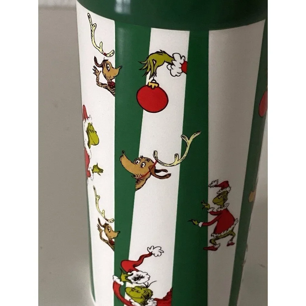 De. Seuss The Grinch And Max Ceramic Soap Dispenser Pump Christmas Ornaments NEW